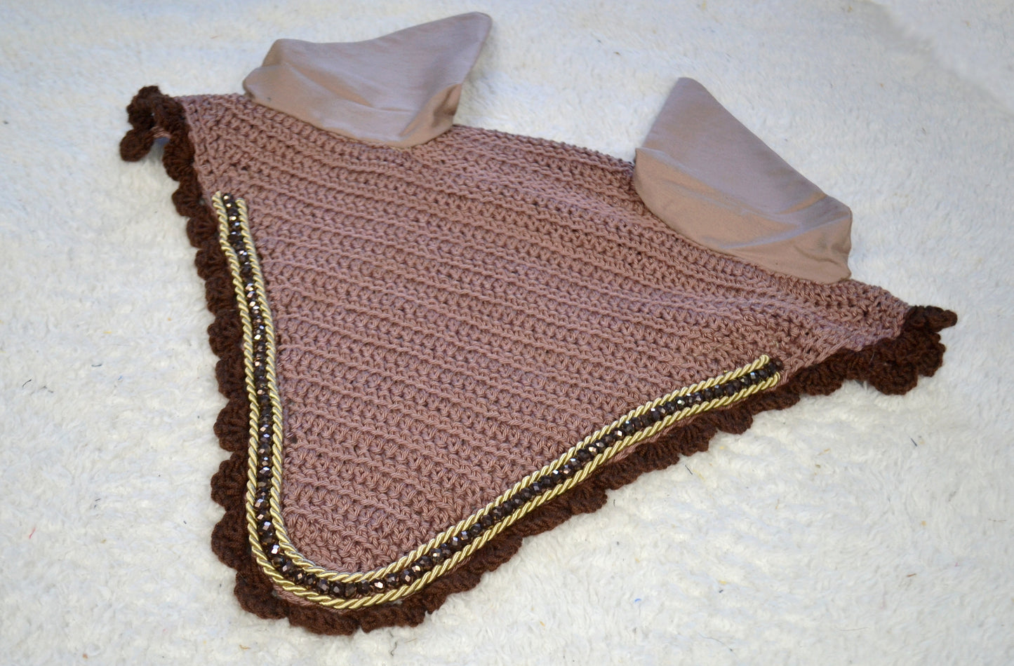 Bonnet perles cheval sapristouch artisanat