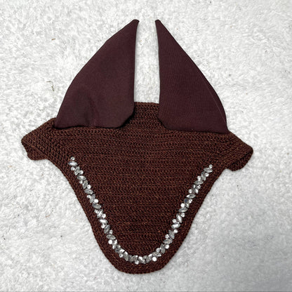 Bonnet Mi-Long Diamant Amande Marron Chocolat & Cuivre Pailleté