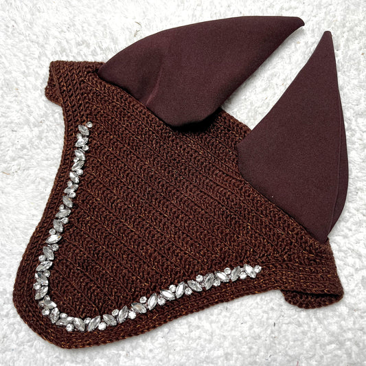 Bonnet Mi-Long Diamant Amande Marron Chocolat & Cuivre Pailleté 2