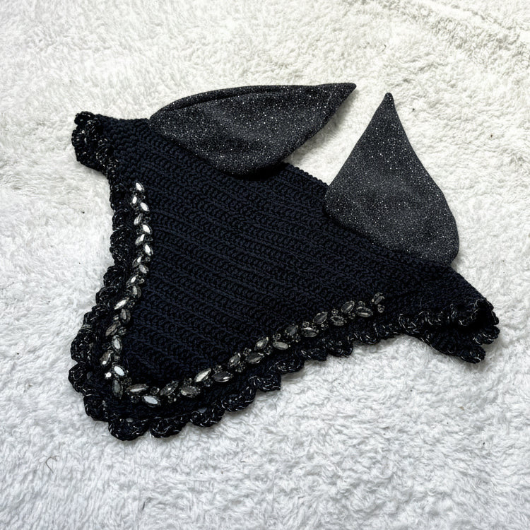 Bonnet cheval mi long diamant strass amande artisanal français