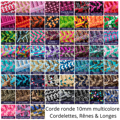 Longe de Travail Éthologique 10mm Ronde | CONFIGURATEUR