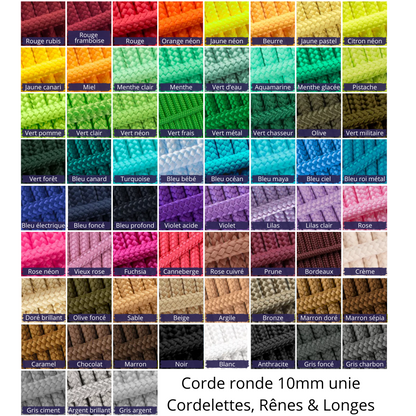 Longe de Travail Éthologique 10mm Ronde | CONFIGURATEUR