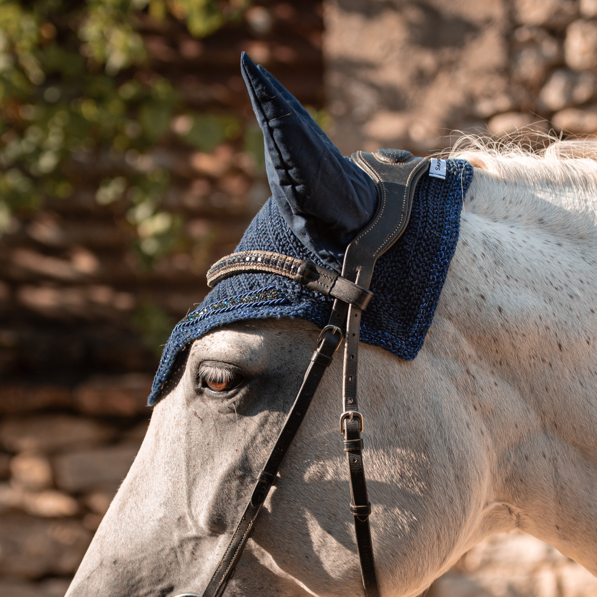 frontal strass cheval cuir artisanat sapristouch