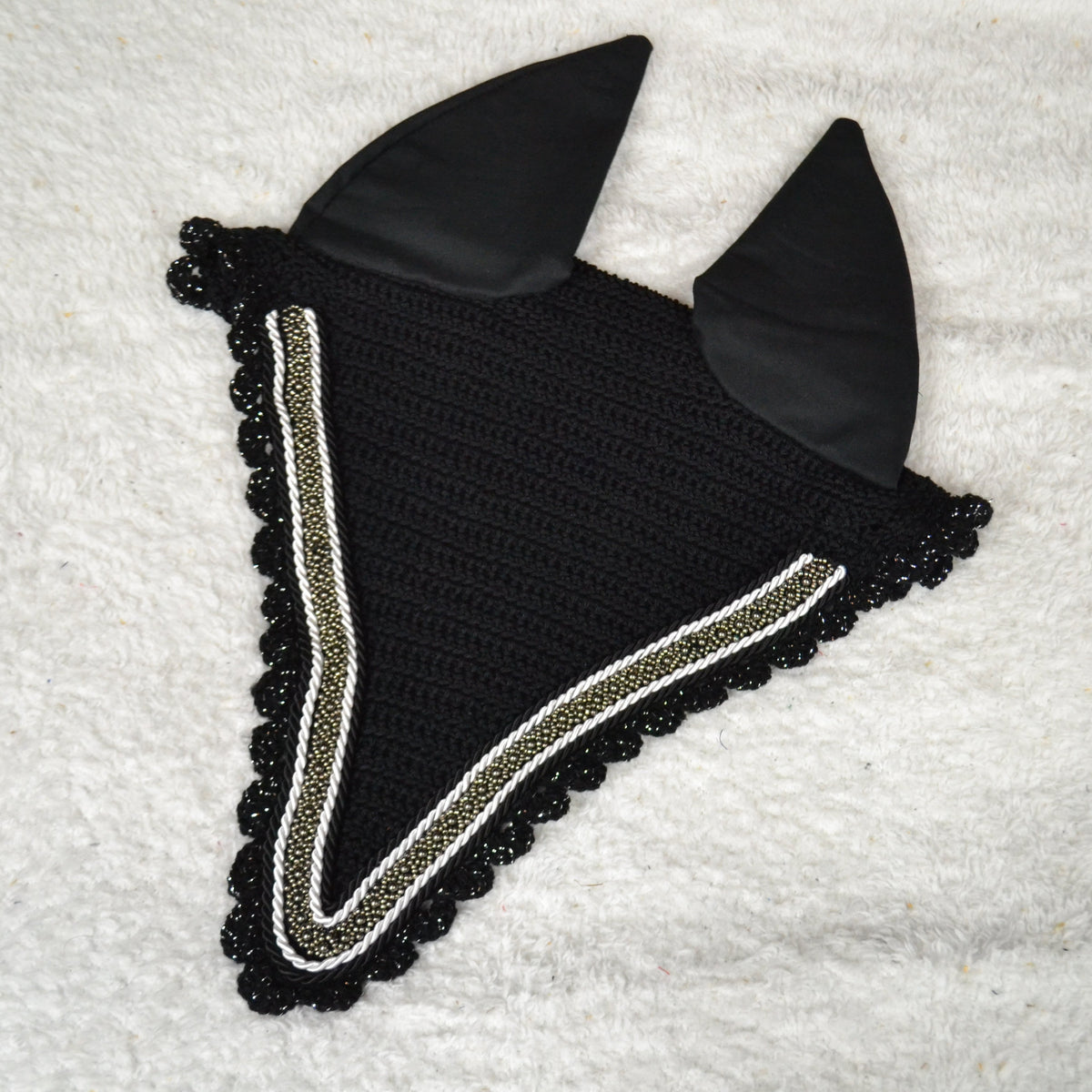 bonnet long cheval sapristouch artisanal perles 