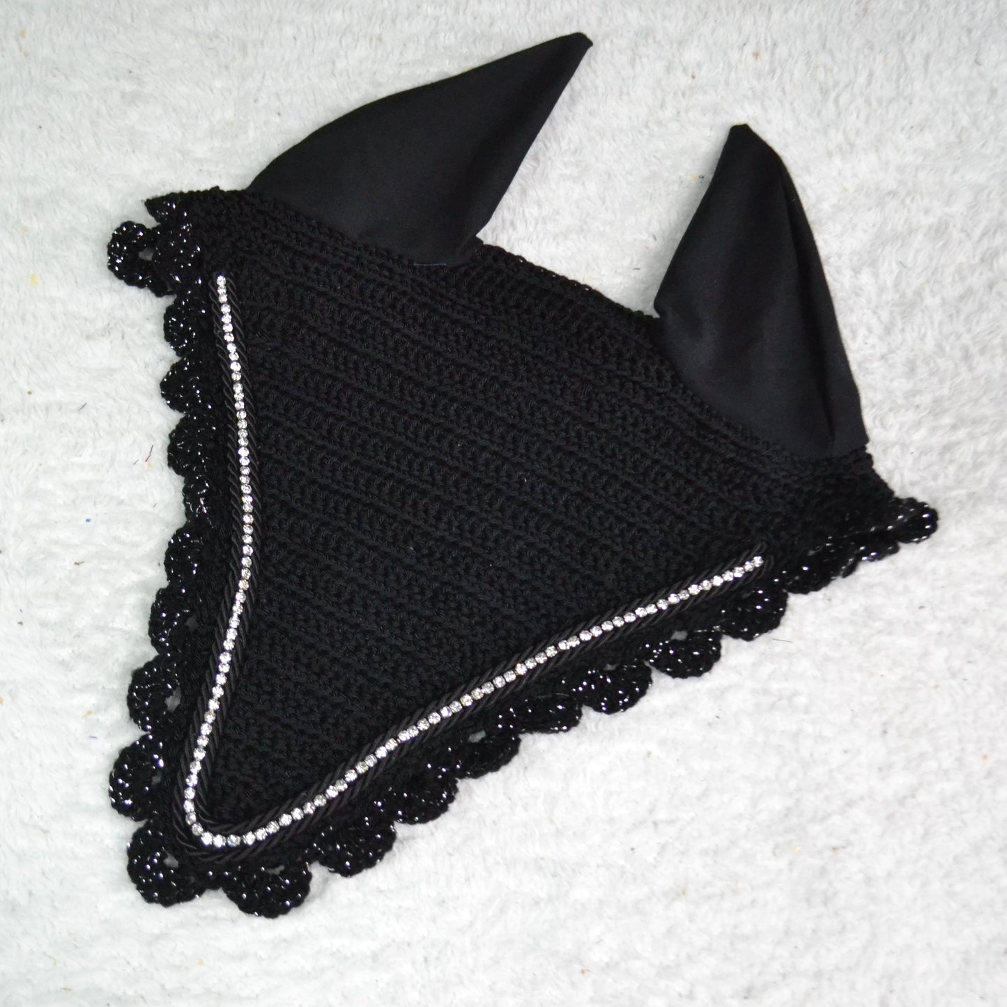 bonnet long cheval sapristouch artisanal strass diamant