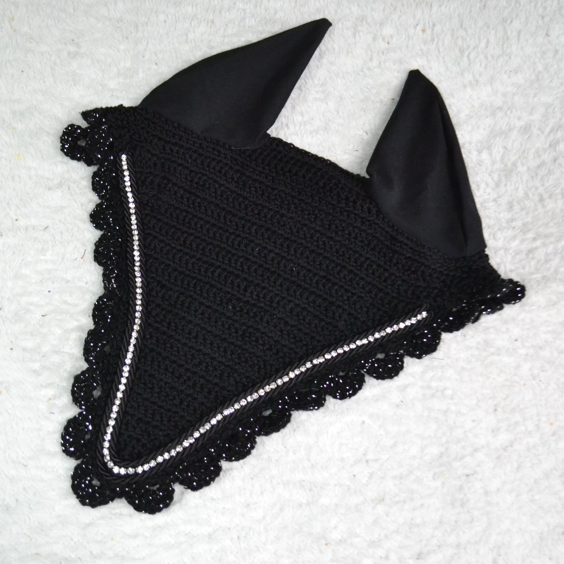 bonnet long cheval sapristouch artisanal strass diamant