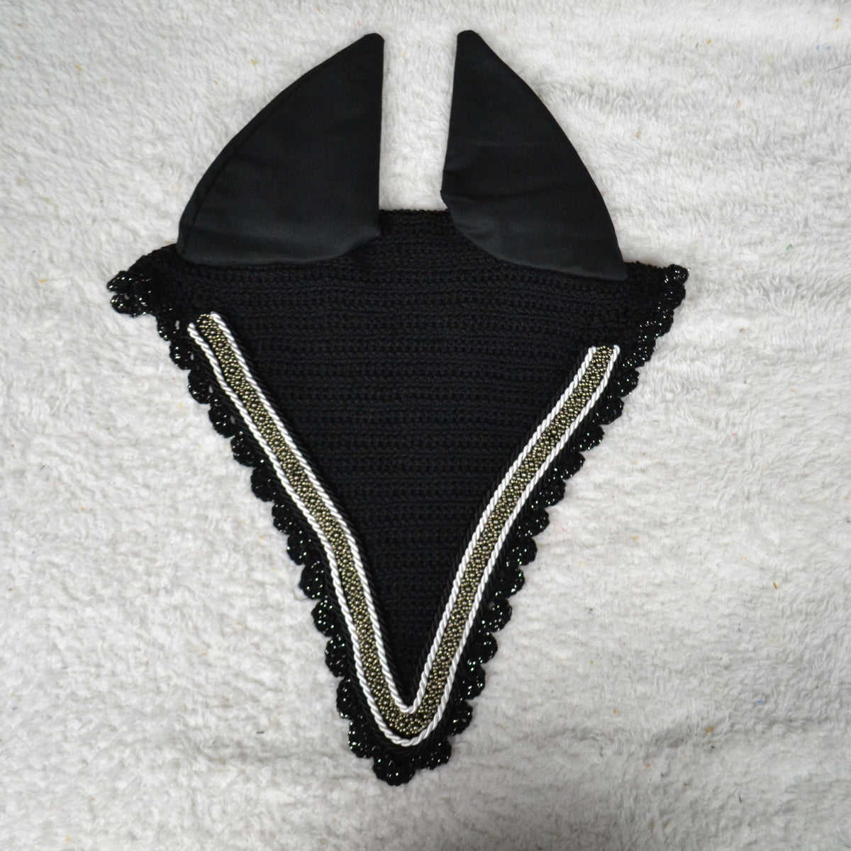 bonnet long cheval sapristouch artisanal perles 