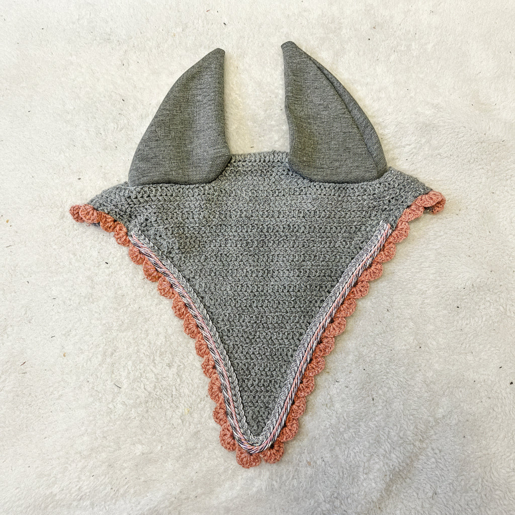 bonnet long cheval sapristouch artisanal gris pailleté 