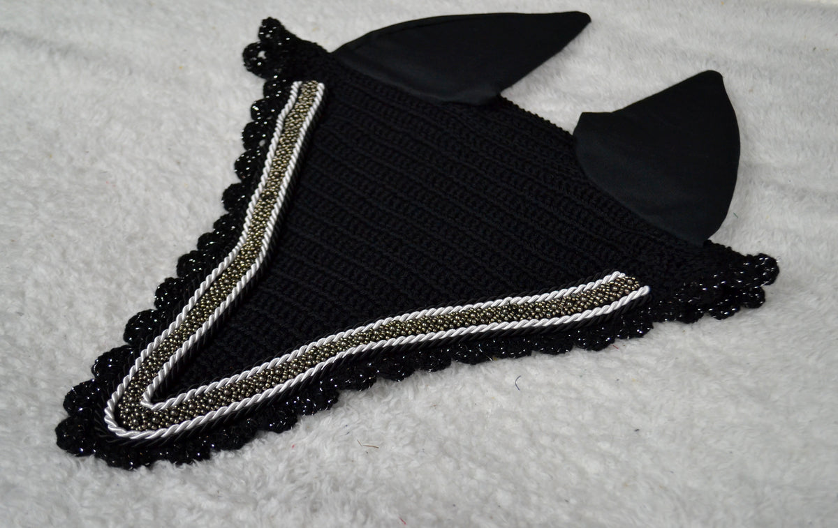 bonnet long cheval sapristouch artisanal perles 
