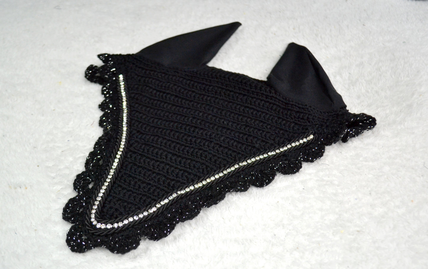 bonnet long cheval sapristouch artisanal strass diamant