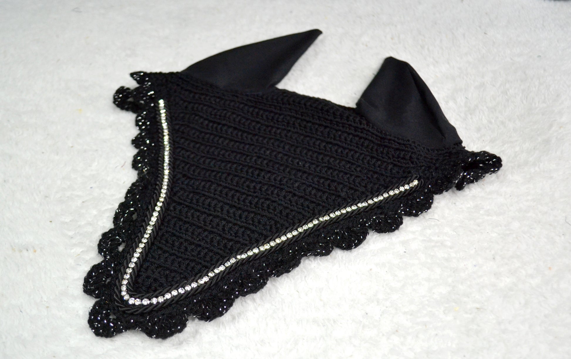 bonnet long cheval sapristouch artisanal strass diamant