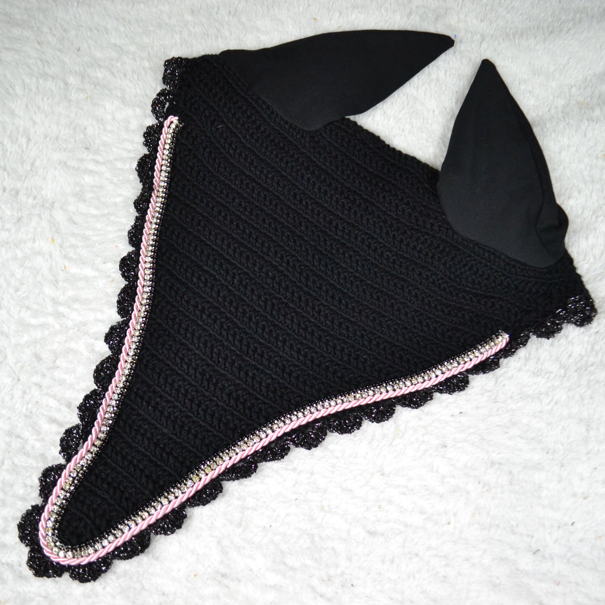 bonnet long cheval sapristouch artisanal strass diamant
