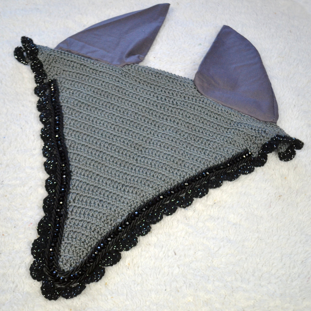 bonnet long cheval sapristouch artisanal perles 