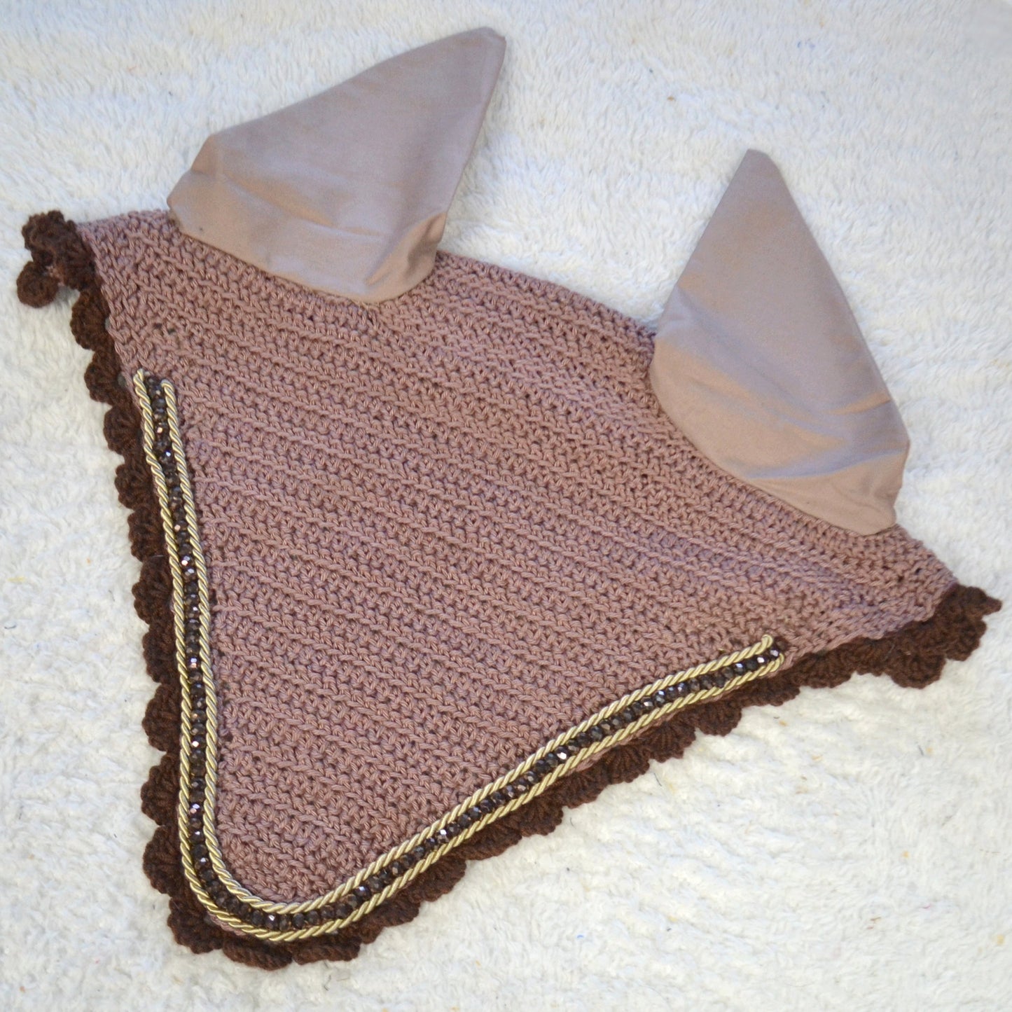 Bonnet perles cheval sapristouch artisanat