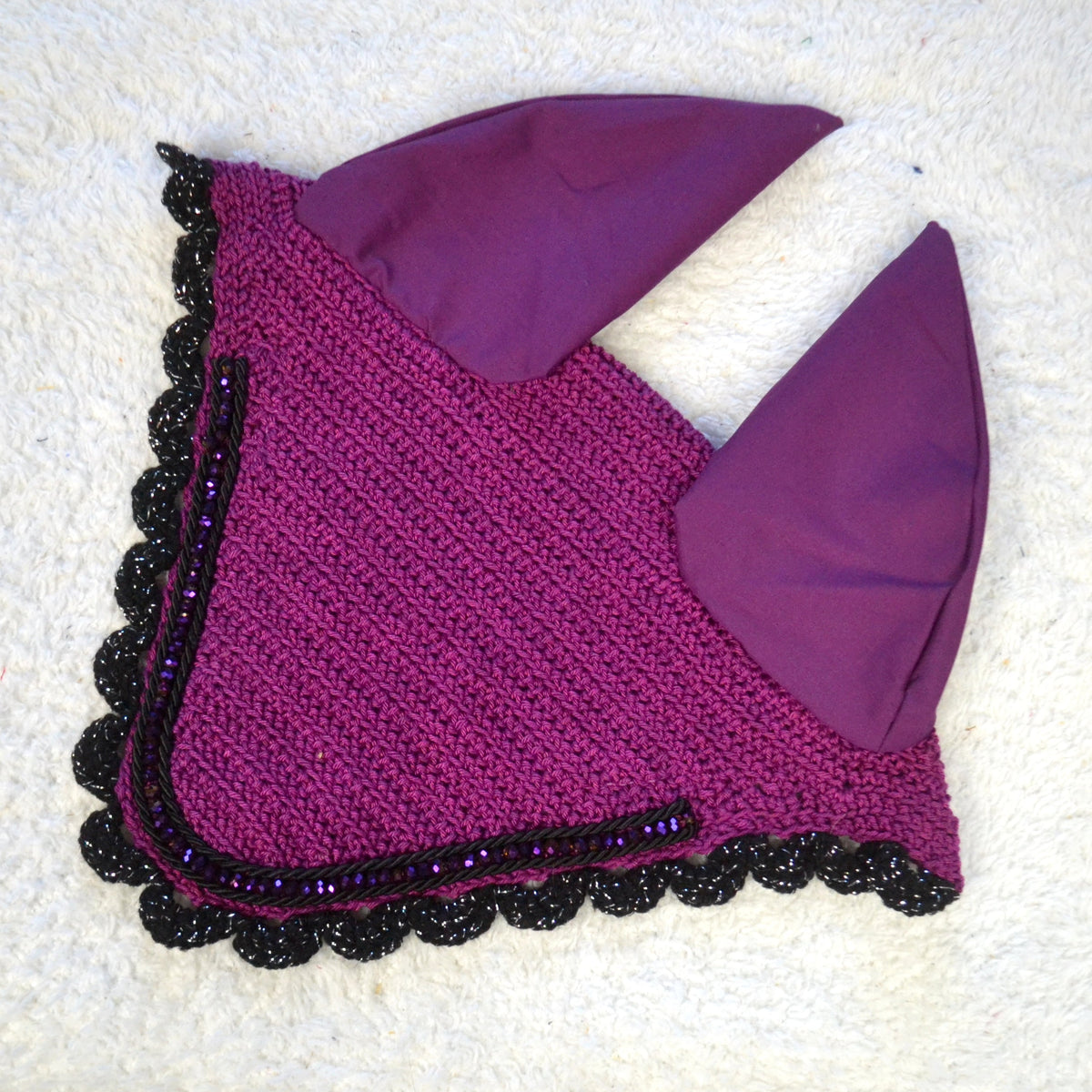 Bonnet perles cheval sapristouch artisanat