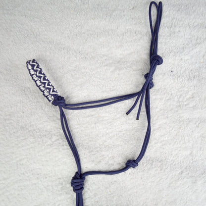 licol éthologique cheval Lazuli tressé sapristouch bleu marine 001