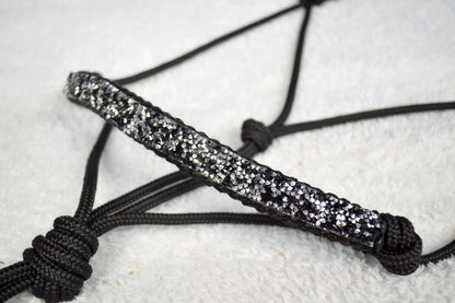 licol éthologique cheval glitter sapristouch noir argent