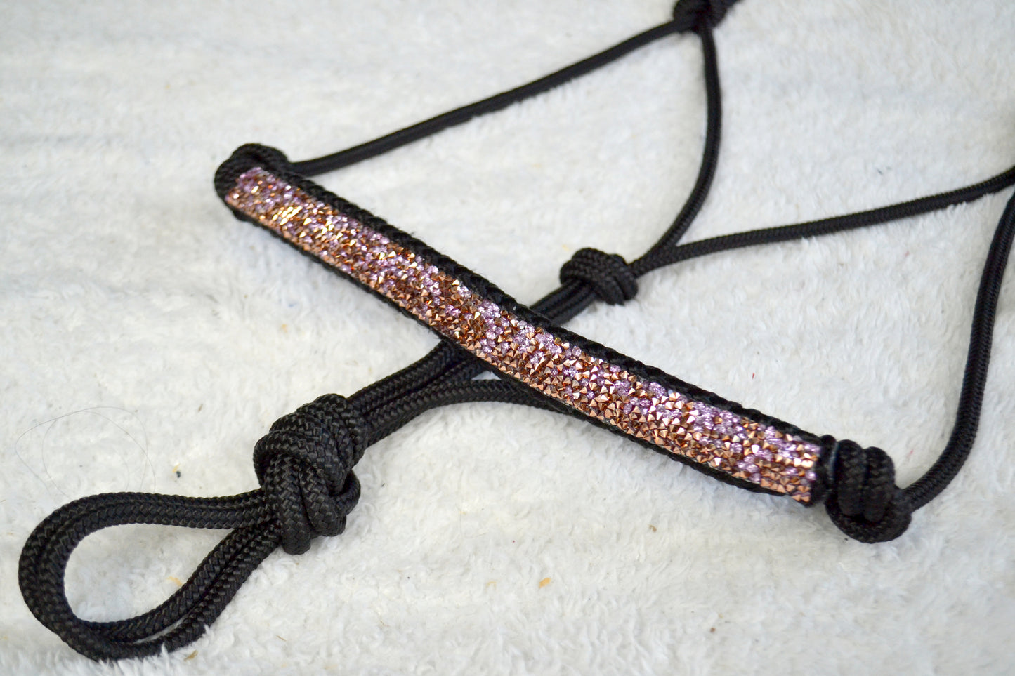 licol éthologique cheval glitter sapristouch noir rose