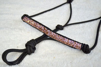 licol éthologique cheval glitter sapristouch noir rose