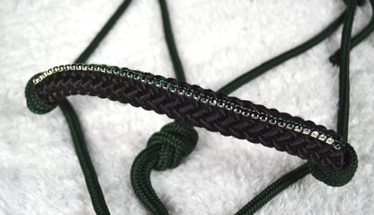 licol éthologique cheval strass sapristouch vert sapin